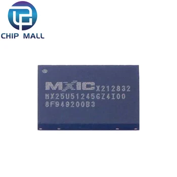 1 ШТ 100% Новый MX25U51245GZ4I00 MX25U51245GZ4100 Микросхема памяти IC QFN-8 Чипсет