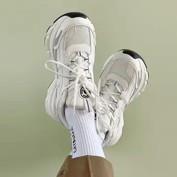 2023 Мужские Роскошные Массивные Кроссовки Из Сетчатого Материала, Дышащая Обувь для Мужчин, Спортивный Бег, Повседневная Обувь Для Фитнеса, Вулканизированная Обувь На Платформе, Модная