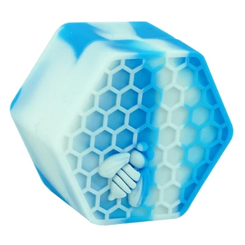 26 мл 1шт Синий шестигранный силиконовый контейнер Банка Новая коробка для силиконовых банок Honeybee Силиконовый контейнер с антипригарным покрытием Банки для медоносных пчел