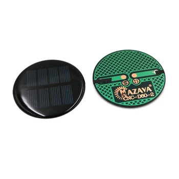 2шт 2 В 100 мА Круглая Солнечная панель Поликристаллическая Солнечная панель Модуль зарядного устройства DIY Мини-игрушка для солнечных батарей