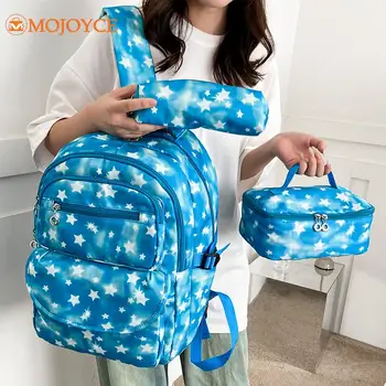 3 шт./компл. Красочный школьный ранец с принтом звезды Для японских студентов, универсальные сумки Mochila, Большая вместительная сумка для книг для колледжа, эстетичные рюкзаки