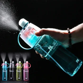 400/600 МЛ Пластиковый стакан для воды с распылителем, Бутылка для воды для занятий спортом на открытом воздухе, Портативный Шейкер для велосипеда, бутылка для охлаждения Большой емкости