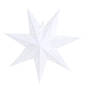 45 см Выдалбливают Моравский выдалбливают бумажный фонарь в форме звезды, абажур для вечеринки, оконная решетка, ночник для домашней спальни (белый)