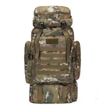80Л Водонепроницаемый камуфляжный тактический рюкзак Большой емкости Мужские Армейские рюкзаки Походный рюкзак Уличная сумка для альпинизма