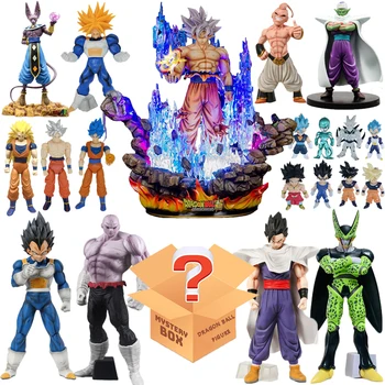 Dragon Ball Super Goku Mystery Box Фигурки, фигурки для слепых, аниме-фигурка Blind Box, ПВХ, Lucky Box, Коллекционная модель, Игрушки, подарки
