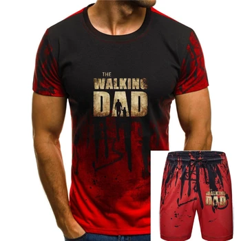 The Walking Dad Parody Father Son Fathers Day Мужская футболка с круглым вырезом, футболка с коротким рукавом, Футболка для мужчин с круглым вырезом
