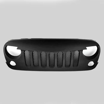 Автомобильная решетка в стиле SXMA Angry Bird, черная передняя решетка, черная решетка JK, ABS для Jeep Wrangler JK 2007-2017 (J034)