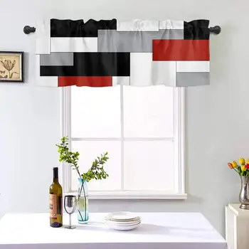 Балдахин для штор из микрофибры высокой плотности, современные черные кухонные шторы, стильный декор окон для современного образа