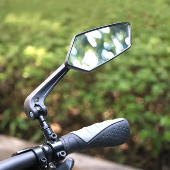 Велосипед Зеркало заднего вида Велосипед Велоспорт Прозрачный Отражатель заднего вида с широким диапазоном обзора Регулируемое Левое Правое зеркало на руле