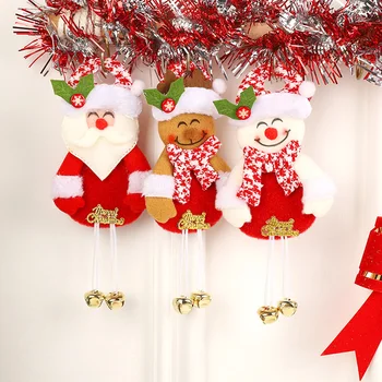 Веселые Рождественские Украшения Санта Клаус Снеговики Лось Рождественская Елка Подвеска Кукла Подвесное Украшение для Дома Navidad Подарок на Новый Год 2024