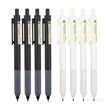 Гелевые ручки с выдвижным шариком M17F, черные чернила, 0,5 мм, острие для письма, ведения дневника, заметок, школьных принадлежностей, 4 упаковки