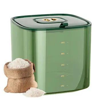Диспенсер для риса Диспенсер для бункера для хранения риса Герметичные контейнеры для сухих продуктов с хлопьями для кладовой муки и кухни