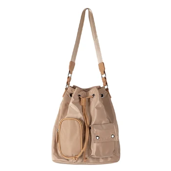 Женская сумка через плечо, нейлоновая женская сумка на шнурке, модная темпераментная сумка, большая емкость, износостойкие кошельки для ежедневных покупок.