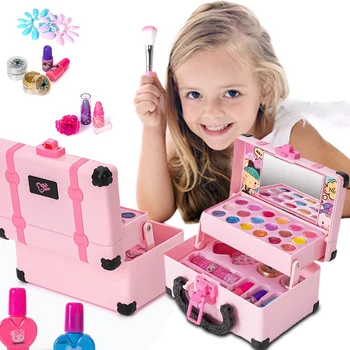 Игрушки для притворного макияжа для девочек, губная помада, румяна, косметика, детские развивающие игры, подарки для девочек-принцесс, модные игрушки для притворных игр
