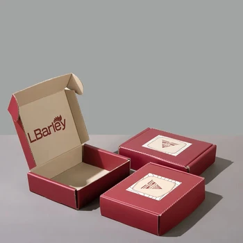 Изготовленная на заказ гофрированная подарочная складная коробка OEM factory экологически чистая упаковка почтовой бумаги для доставки с логотипом