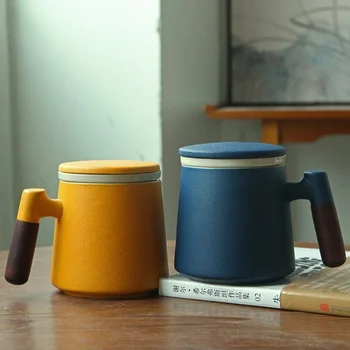 Керамическая чашка с грубой керамической ручкой, керамическая чашка для дома, керамическая чашка для пары, разделительная чашка для чая, подарочная чашка