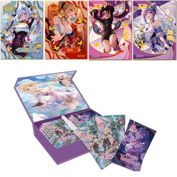 Коллекция Genshin Impact Cards TCG Box Booster Game Anime Pack Редкие Настольные игрушки SSR для семьи и детей в подарок