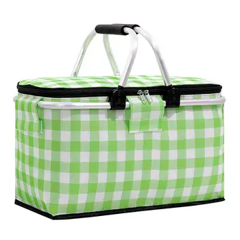 Корзины для пикника для семьи, складная пляжная корзина, сумка для ланча, Складные корзины для пикника, Герметичный Портативный походный холодильник для