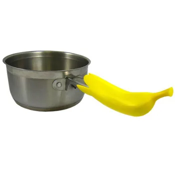 Креативная кухонная перчатка для духовки в форме банана, бытовая силиконовая изоляционная крышка, ручка для кастрюли, защитная крышка от ожогов