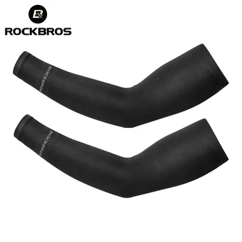 Нарукавники ROCKBROS Ice Fabric для бега, рукава для рук, защищающие от ультрафиолета, Баскетбол, езда на природе, спортивная одежда, защитное снаряжение