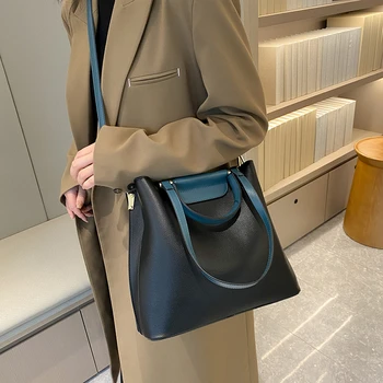 Новая модная сумка простого дизайна, женская сумка-мессенджер большой емкости из мягкой искусственной кожи для поездок на работу, женская сумка-мессенджер оптом
