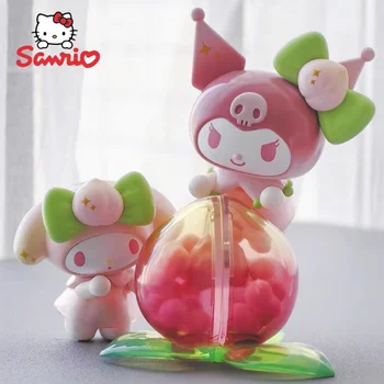 Новая серия Sanrio Vitality Peach Park В стиле Hellokitty Cinnamoroll Melody Kuromi Pompom Purin Аниме Blind Surrise Box Model Toys
