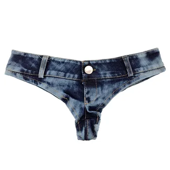 Новые женские сексуальные мини-шорты из ультра-рваного денима с низкой талией, джинсовые стринги Mujer s-xxl