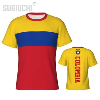 Облегающая спортивная футболка С флагом Колумбии Colombian 3D Для мужчин, женские футболки, трикотажная одежда, футбол, подарок фанатам футбола, патриотическая футболка