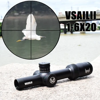 Оптический прицел Vasilii Rifle Scope1-6x20IR Cross Optische Sniper Scope Outdoor Jacht Hd Aseismatic с одним стволом