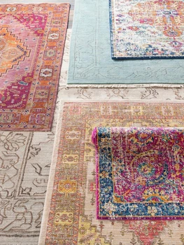 Персидские ковры и ковролин для дома, гостиной, моющийся Большой винтажный коврик для украшения спальни, Складной американский нескользящий коврик