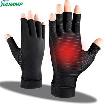 Перчатки JUUMMP для компрессии при артрите, 1 пара, Поддержка запястья, хлопковый женский мужской терапевтический браслет, перчатки для снятия боли в суставах, бандаж для рук