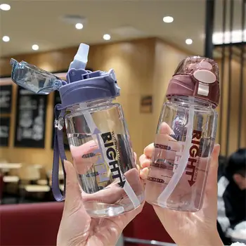 Пластиковые Стаканчики для воды градиентного цвета 2023 Соломенная чашка Оптовая Продажа Бутылка для воды для фитнеса на открытом воздухе Горячая Новинка Большой емкости