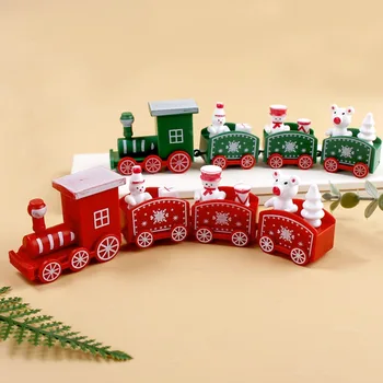 Пластиковый Рождественский поезд 2022 Рождественские украшения для дома Рождественские Подарки Navidad Noel Рождественское украшение Новый год 2023