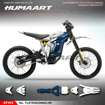 Пользовательский дизайн наклейки с мотоциклетной графикой HUMAART для TALARIA Sting R MX L1E / SX3, сине-белый (артикул TLSTR4023N002-HR)
