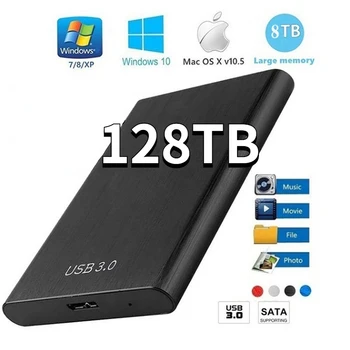 Портативный Высокоскоростной SSD 2 ТБ 4 ТБ Внешний Жесткий Диск Mass Storage USB 3,0 8 ТБ 16 ТБ 32 ТБ 64 ТБ 128 ТБ Оригинальный Мобильный SSD для Ноутбука