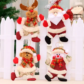 Рождественские украшения для кукол, Рождественский подарок, Рождественская елка, Подвесной кулон, Лось, Снеговик, Куклы Санта-Клауса, Новогоднее украшение для вечеринки