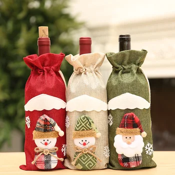 Рождественский набор бутылок вина, пакет для вина, белье, Рождественская новинка, шампанское, набор бутылок красного вина