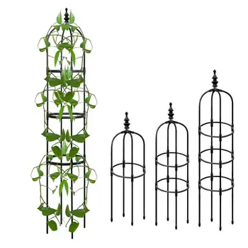 Садовая решетка для овощей, металлические опоры для виноградной лозы, башня для растений, домашний декор для лужайки, крыльца, балкона, сада, патио Для