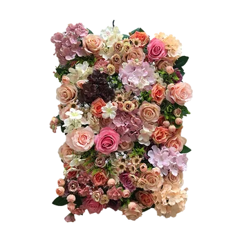 свадебное украшение, шелковая цветочная настенная панель, красная роза, искусственный цветок, установленный в горшке, стена из цветов