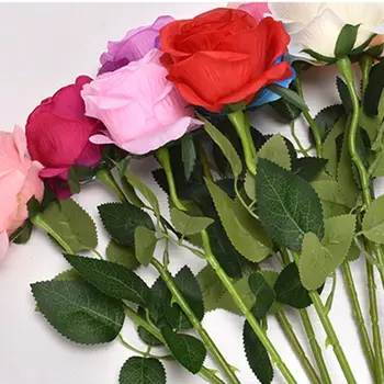 свадебные цветы Садовые Поделки Букет Свадебные украшения искусственные розы Искусственные Цветы Искусственные Цветы Шелковые Розы