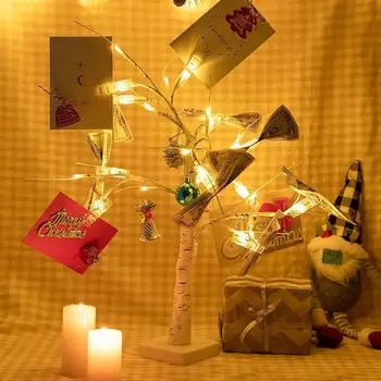 Светодиодная подсветка для дерева, березовая подсветка на батарейках, реалистичная мягкая подсветка для оформления вечеринки, настольная лампа с низким энергопотреблением, фото дисплея