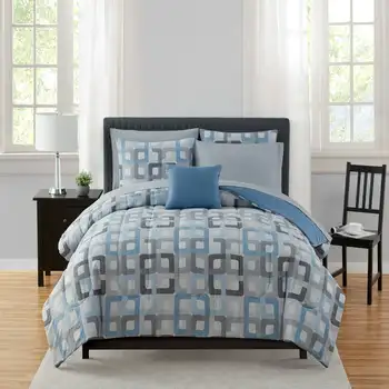 Синяя кровать в мешке из 12 предметов, комплект одеял с простынями, полный