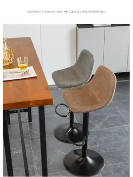 Современный минималистичный барный стол в скандинавском стиле, кресельный подъемник, вращающийся высокий стул, легкий Роскошный домашний обеденный бар, островное кресло, стойка регистрации
