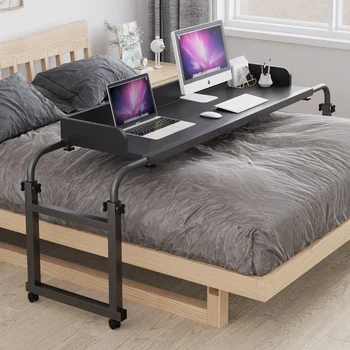 Стол для ноутбука, переносной складной стол, поперечная кровать, регулируемая по высоте и подвижная Подъемная прикроватная тумбочка, Офисная мебель для дома