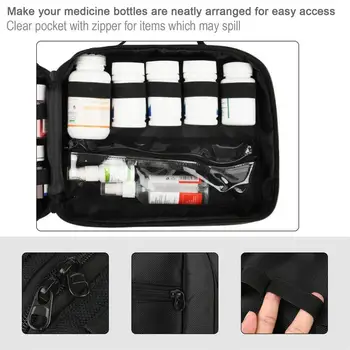 Сумка для хранения лекарств Оригинально Изготовленные комнатные сумки для лекарств большой емкости, в которых легко хранятся лекарства, эргономичный дизайн